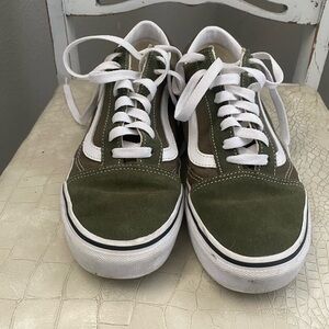 Olive green old skool vans